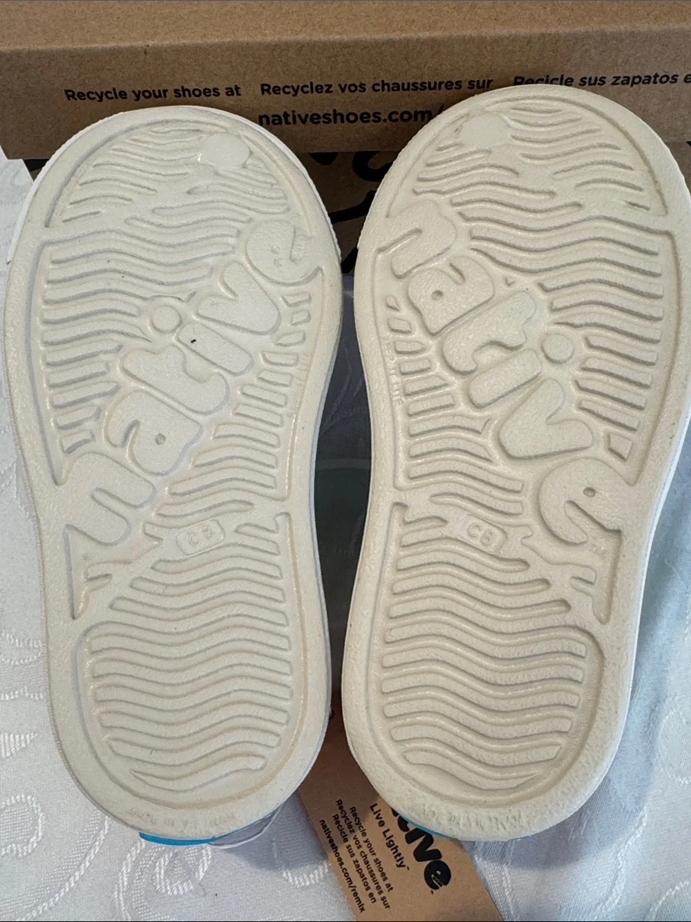 Native Kids Slip-On Sneaker in Rainbow Gradient. Size C8